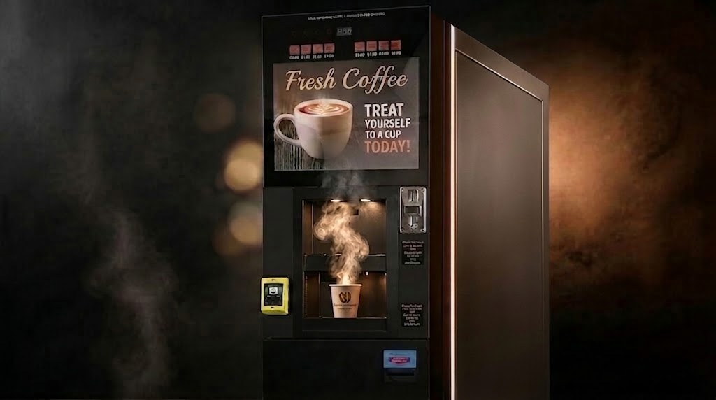 Bean-to-cup vending machine feature map